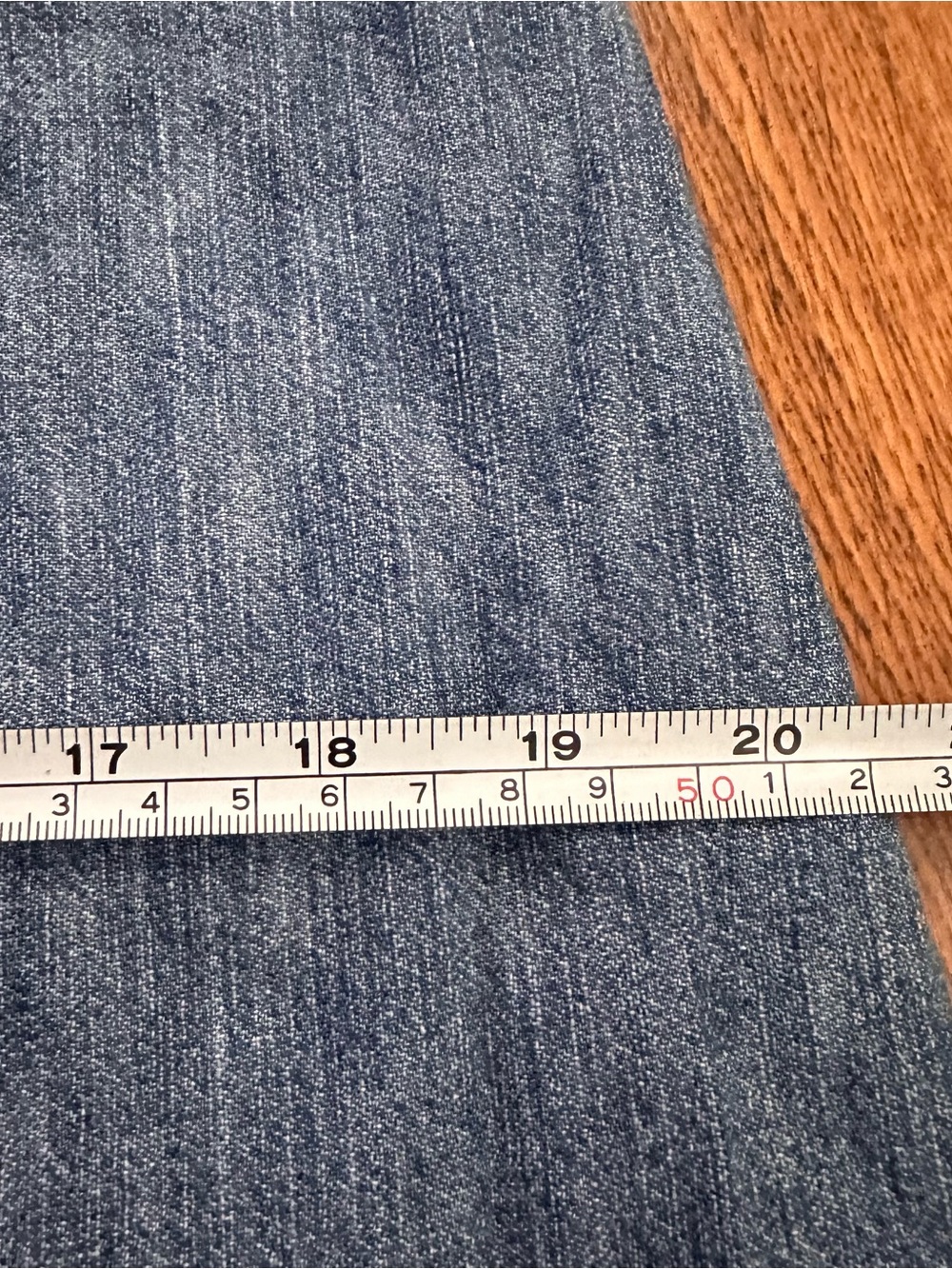 Calvin Klein Button-Front Denim Skirt Medium Blue vintage modest 5/6 cotton - Picture 11 of 12